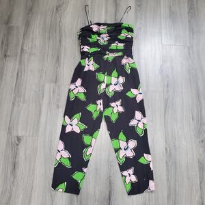 No. 6 Black Floral Jumpsuit